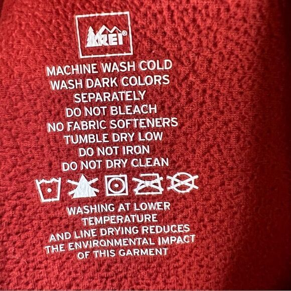 REI Fleece Pullover in Burnt Red Size Men's Large - Picture 7 of 7
